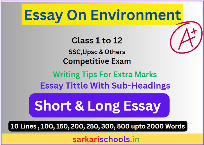 Essay on Environment in Hindi