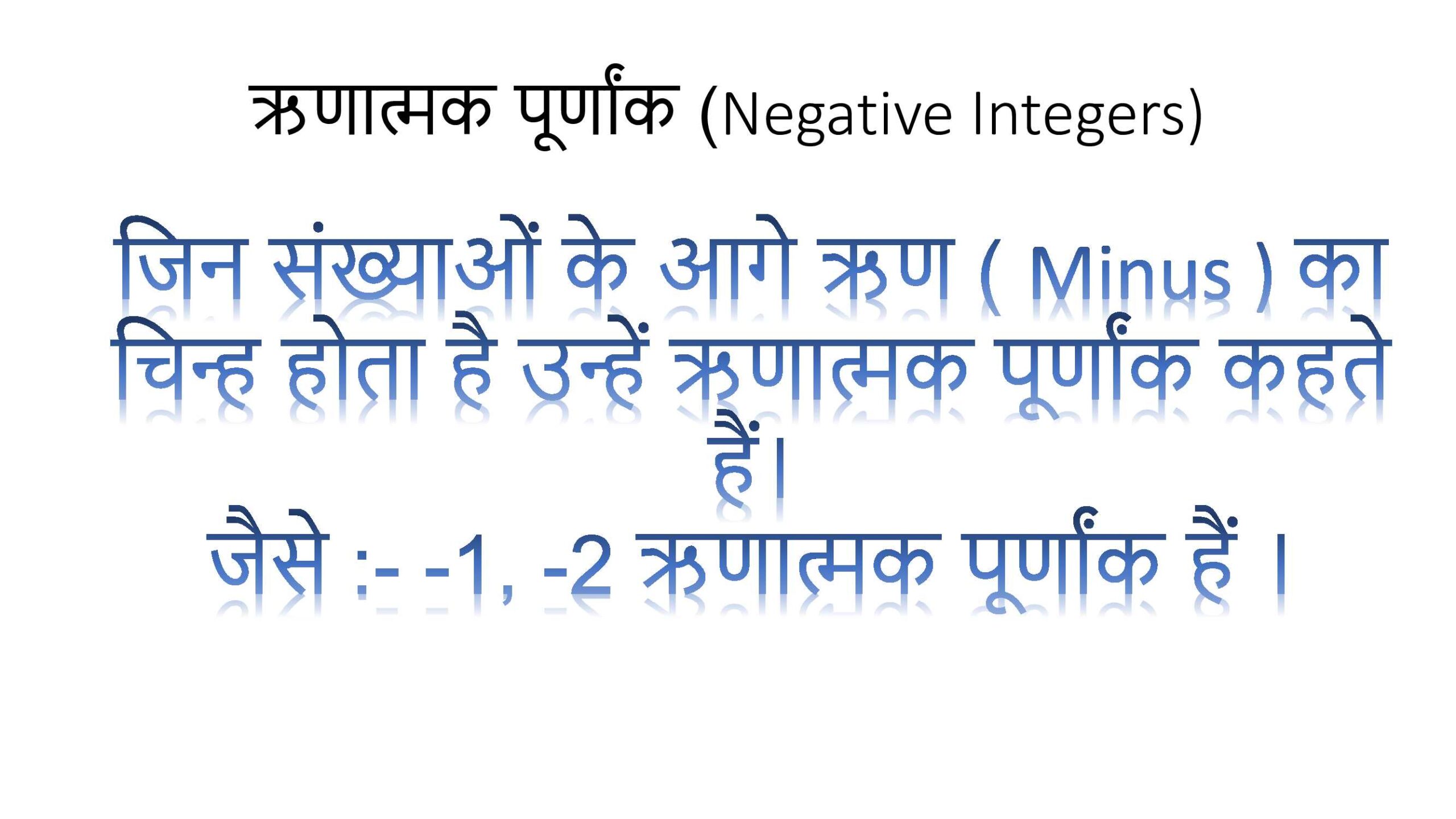 integer in hindi