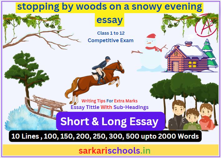 stopping by woods on a snowy evening essay